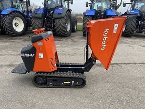 Mini-dumper compact sur chenilles, benne basculante hydraulique, capacité de charge de 700 kg, moteur diesel 90 CV, transporteur sur chenilles pour la construction et l'aménagement paysager - Product Image 2