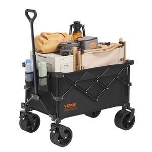 Carrello Pieghevole 150 L per Ogni Terreno, Carrello da Spiaggia con Capacità di Carico di 120 Kg, Carrello da Campeggio - Product Image 1