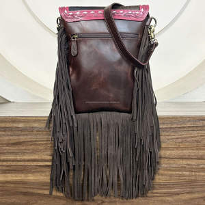 New Arrivals Western Fashion Luxury Hand Tooled Cowhide Leather Crossbody Shoulder Bag Purses & Handbags Women's Messenger Bags - Product Image 5