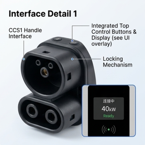 Adaptador de Carga Rápida para Vehículos Eléctricos CCS1 a CCS2 de 250KW, Convertidor de Carga Rápida DC de 250A y 1000V, Conector Combo 1 a Combo 2 para Autos Eléctricos - Product Image 2