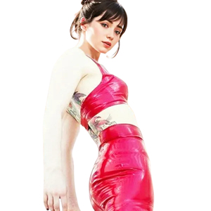 Women High Waist PU <b>Leather</b> Mini Pencil Skirt Floral Print Shiny Sexy Club Style All Seasons Wear - Product Image 4