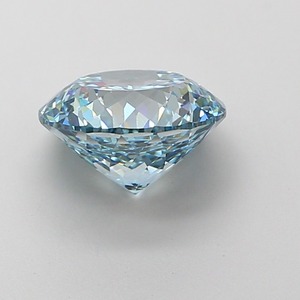 Diamant de laboratoire CVD de 1,1 carat, taille portugaise, vert bleu vif fantaisie, VVS2, polissage EX, éclat excellent, pierre lâche certifiée - Product Image 2