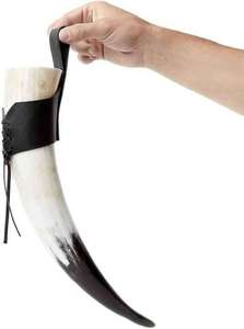 Nouveau Produit Phare : Corne à Boire Viking Médiévale Sculptée à la Main en Corne de Buffle, avec Supports en Fer, pour Boire de la Bière, en Cornes Naturelles - Product Image 2