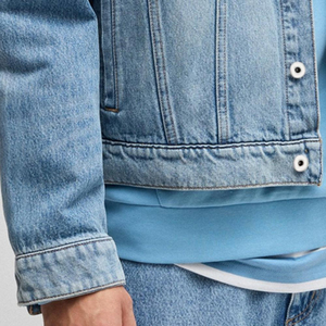 100% Cotton Denim <b>Jackets</b> <b>Men</b> Casual Solid Color Pocket <b>Thin</b> <b>Jacket</b> For <b>Men</b> Style High Quality Denim <b>Jacket</b> For Man - Product Image 5