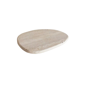 Bandeja Rectangular de Travertino en Venta, Plato de Piedra Beige para Exhibición, Servicio y Organización, Diseño de Interiores para Sala de Estar - Product Image 1