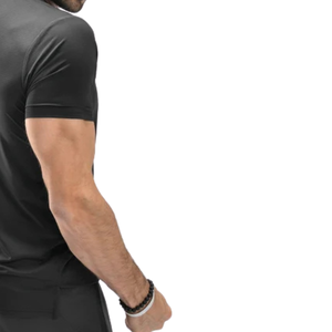 Men's Custom Black Aqua Performance <b>TShirt</b> Lightweight QuickDry Polyester Spandex Gym Training Sports Tee OEM Activewear Top - Product Image 6