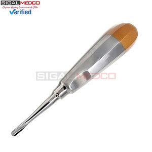 Dental Luxating Elevator Straight 5mm Gold Handle German Stainless Steel Manual Tool for Tooth Extraction Dental Instruments - Product Image 6