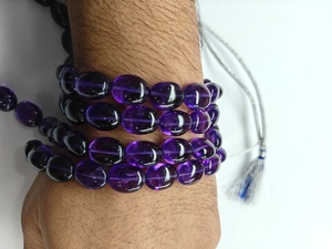 Nouveaux arrivages : perles d'améthyste africaine, pépites lisses/formes ovales, pierres précieuses violettes 100% naturelles pour la création de bijoux sur mesure - Product Image 5
