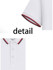 White Men's Cotton Polo Shirt Short Sleeve Embroidered Logo Front Casual Pique Knitted Breathable Design - Product Image 2