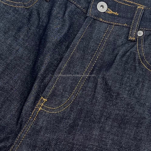 Custom High Quality Vintage Selvedge Denim Jeans for Men Streetwear Utility Solid Hip Hop Straight Fit Rivet Embroidered Winter - Product Image 5