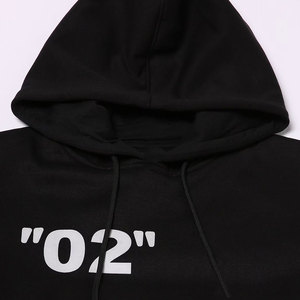 Sweat-shirt à capuche surdimensionné pour homme, imprimé noir et blanc, décontracté, pour l'automne - Product Image 4
