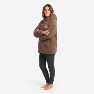 Customizable Women <b>Sherpa</b> Fleece <b>Hoodie</b> Full Zip Hooded Warm Winter Long Sleeve Streetwear Custom Embroidered Logo <b>Hoodie</b> - Product Image 2