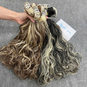 ลดราคาสุดพิเศษ # ผมเวียดนามแท้สี 613 แบบเป็นมัด 100% เรมี่ เรียงเกล็ดผมอย่างเป็นธรรมชาติ นุ่ม เงางามเป็นธรรมชาติ ไม่พันกัน ทนทาน - Product Image 4