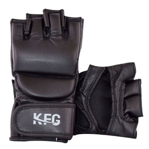 Heavy Duty Kick Boxing MMA Leather Gloves with Adjustable Wrist Strap & Moisture Wicking for <b>Repeated</b> Exercise and Conditioning - Product Image 1