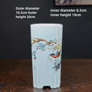 Haute qualité Simple carré Yixing bonsaï <span class=keywords><strong>Pot</strong></span> grand diamètre haut cylindre bas prix haute température cuit <span class=keywords><strong>peinture</strong></span> pour jardin - Product Image 2