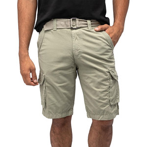 Men's Casual Cargo Shorts 100% Cotton Blend <b>Material</b> Knee Length Mid Waist Knitted Plus Size Quick Dry Summer Wear - Product Image 1