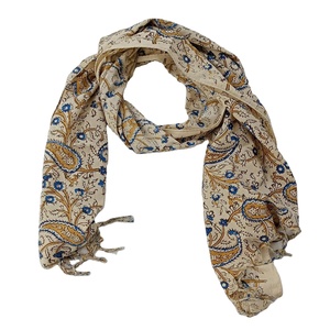 Bufanda modal 100% de algodón con estampado Digital Floral de Paisley de diseño innovador para mujer, chal extremadamente suave a precio barato - Product Image 1