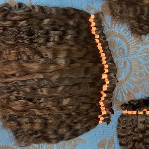 100% vrais paquets de cheveux humains vierges cambodgiens Double dessiné Extensions de vague naturelle Remy Grade indien armure Style Curl italien - Product Image 4
