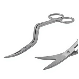 Tijeras Curvas Dobles para Bordado a Máquina de 6 Pulgadas, Mango Curvo Profesional, Acero Inoxidable de Grado Alemán, Recorte de Hilo de Precisión - Product Image 1