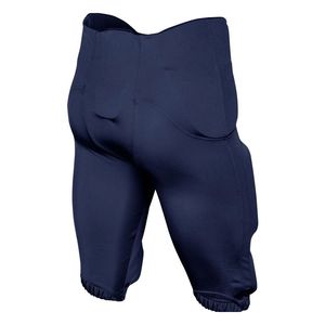 Navy Blue American Football Pants Slotted Pockets For Removable Pads Durable Performance Spandex For Professional League - Product Image 2