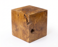 Ensemble de tabourets modernes en bois de teck massif naturel, table basse rustique en cubes imbriqués pour hôtel, salon, décoration de meubles