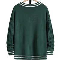 Pull-over de cricket d'hiver pour homme à col en V, en laine et cachemire tricoté, personnalisable avec logo frontal, respirant et anti-boulochage