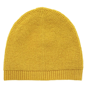Unisex Solid Color Knitted Beanie Hat Yellow Casual <b>Winter</b> <b>Cap</b> 100% Acrylic Computer Knitted for Adults - Product Image 2