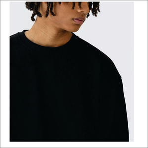 เสื้อสเวตเชิ้ตแฟชั่นสตรีทแวร์ทรงโอเวอร์ไซส์สำหรับผู้ชาย ผ้าฝ้าย 100% รับสกรีนโลโก้ ระบายอากาศได้ดี เสื้อสเวตเชิ้ตผู้ชายแบบสั่งทำ - Product Image 5