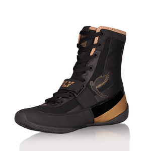 Chaussures de boxe haut de gamme respirantes à lacets en triple maille, cuir synthétique, semelle antidérapante résistante à l'usure, légères, prêtes à être expédiées - Product Image 5