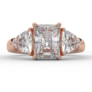 Anillo de Plata S925 con Tres Engastes de Moissanita Corte Radiante, Regalo Especial de Aniversario para Mujer - Product Image 1