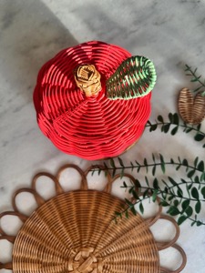 Panier en rotin en forme de pêche, paniers de rangement faits à la main, rotin naturel, moderne, multifonction, fabriqué au Vietnam - Product Image 4