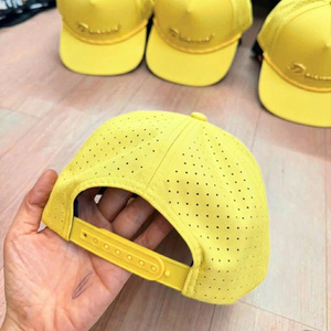Custom Embroidery Logo 5 Panel <b>Flat</b> Brim Waterproof Fabric Laser Cut Hole Snapback <b>Cap</b> And Hat Outdoor Sport For <b>Man</b> And Women - Product Image 3