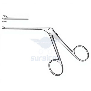 Pinzas Microquirúrgicas Rectas con Acabado Negro, Longitud del Eje de 80 mm, Longitud del Cono de 0.6 mm y Ancho del Cono de 0.5 mm, Precisión Quirúrgica ORL - Product Image 1