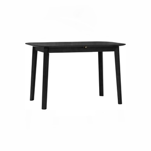 Mid Century Modern Rectangular Extendable Black Finish <b>Dining</b> <b>Table</b> for 4-6 Seater for Home or Hotel Furniture - Product Image 3