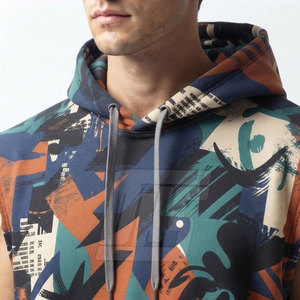 <b>Sleeveless</b> <b>Hoodie</b> Cotton Pullover Hooded Sweatshirt Athletic Workout Gym Training Casual Streetwear Breathable Fabric - Product Image 6