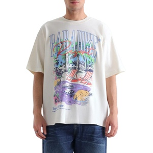 Camiseta gráfica extragrande de algodón peinado premium de diseño personalizado, transpirable, con cuello redondo y hombros caídos para hombre, en venta. - Product Image 1