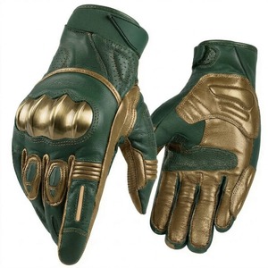 Guantes de cuero perforados de malla para moto de verano, transpirables, con pantalla táctil, para el mercado occidental. - Product Image 2