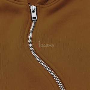 Nueva llegada, sudadera con capucha personalizada para hombre, con cremallera en zigzag, estilo urbano, de algodón, extragrande, con cremallera completa. - Product Image 4
