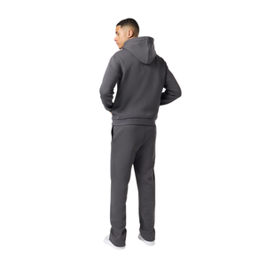 Mens Full <b>Zip</b> <b>Hooded</b> Tracksuit With Straight Leg Trousers Relaxed Fit Casual Travel Wholesale Custom Two Piece Clothing Set OEMs - Product Image 2