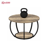 Table basse pliable multifonctionnelle de style américain moderne en bois et panneaux de densité pour petits appartements