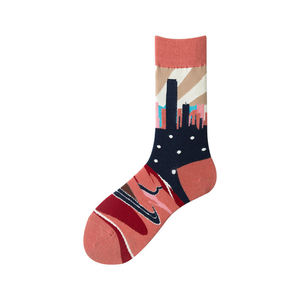 Polyester Spandex Cotton Adult Summer Premium Quality Breathable ankle Basketball <b>Socks</b> sports <b>socks</b> Geometric pattern - Product Image 4