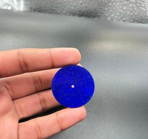 Natural Blue Lapis Lazuli Watch Dial 31.50mm Round Flat 0.6mm Thickness 2mm Center Hole a K <b>Gems</b> Model Dial-16 - Product Image 5