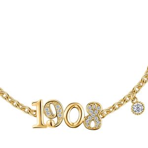 Bracelet tennis doré avec pendentif chiffre, élégant accessoire de bijouterie pour femmes et jeunes filles, idéal pour les fêtes et le quotidien - Product Image 4