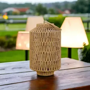 Seagrass <b>Lantern</b> Handicrafts Bamboo Woven Candle Holder With Handle Outdoor and Indoor Use Handmade <b>Lantern</b> for Home Decor - Product Image 6