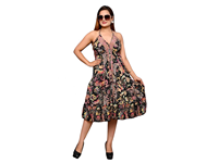 Robe nuisette en soie écologique taille unique pour l'été, motif floral à pois mignon, style coréen Y2K bohème, douce, lavable, tissée, naturelle
