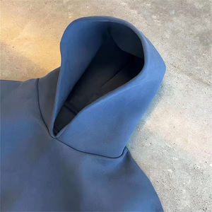 Custom Brand Logo 500gsm <b>600gsm</b> Men's Fleece <b>Hoodie</b> Heavyweight Cotton Thick Blank Oversized Boxy Fit Cropped Hoodies - Product Image 4