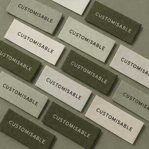 Etiquetas de Ropa Tejidas Personalizadas, Rectangulares, de Tela de Algodón, para Coser en Prendas, Lavables, con Borde Cortado a Calor, Impresión por Serigrafía - Product Image 5