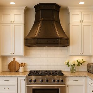 Campana Extractora de Cobre Martillado Premium para Ventilación de Cocinas de Lujo, Estilo Moderno de Diseño Interior Rústico, Excelencia - Product Image 6