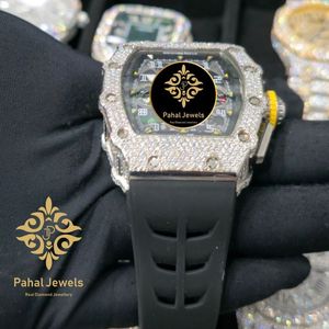 นาฬิกาข้อมือผู้ชาย Pahal Jewels หรูหรา ระบบจักรกล ตัวเรือนสแตนเลส สายยาง แสดงผลแบบอนาล็อก-ดิจิตอล โครโนกราฟ กระจกแซฟไฟร์ - Product Image 4