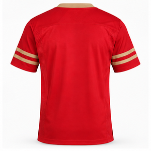 Custom <b>Men</b>’s Mesh Football Jersey <b>V</b> <b>Neck</b> Short Sleeve Team Uniform Breathable Athletic Sports Shirt - Product Image 3